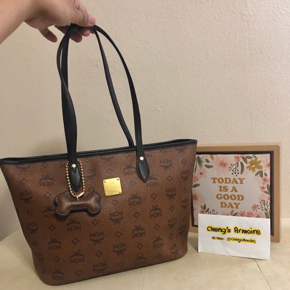 MCM tote Cognac CHOCO (zipper closure)